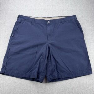 Columbia Flex ROC Shorts Mens 42x10 Navy Blue Cargo Utility Hiking Zip‎ Pocket